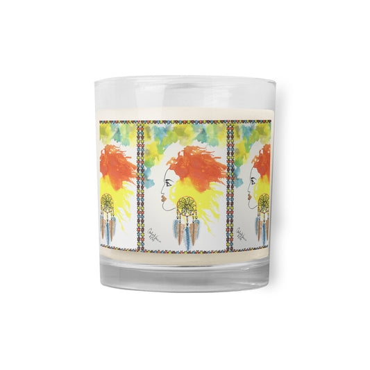 Glass jar soy wax candle