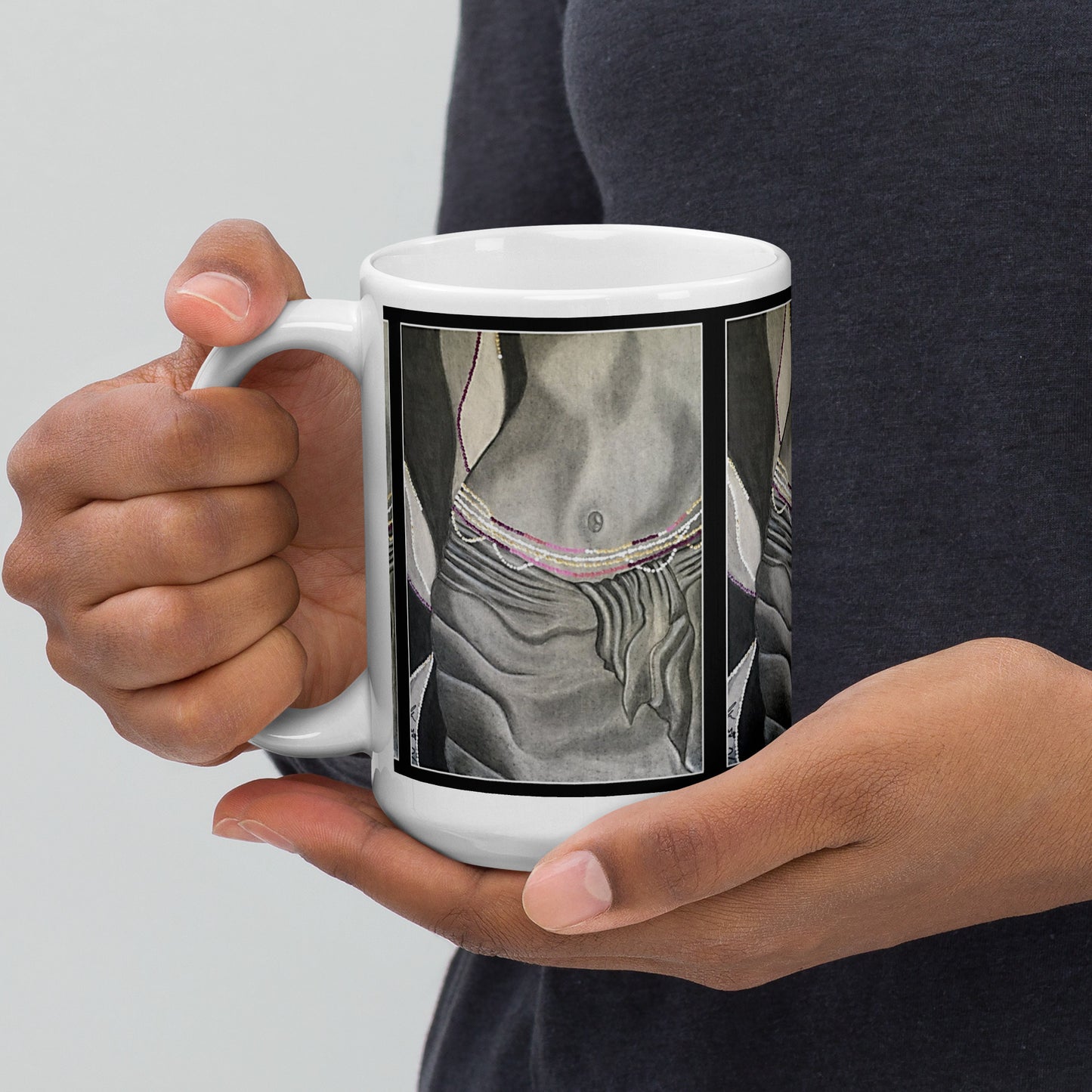 White glossy mug